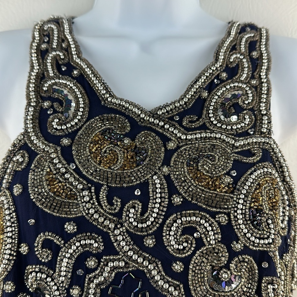 Vintage Lawrence Kazar Beaded Cocktail Dress - Picture 5 of 15